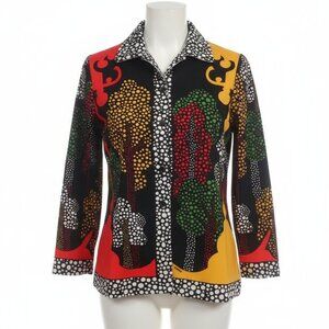 Rare Vintage Trissi Mod Red Black Geometric Shirt